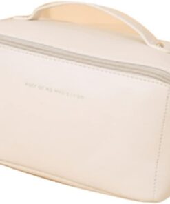 Trousse de toilette de voyage de grande capacité, trousse de toilette multifonction de voyage, pour femmes, articles de toilette, organisateur, trousse de maquillage, outils, blanc,