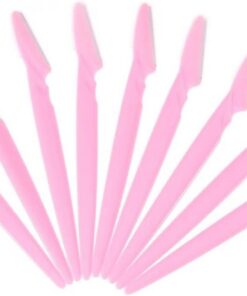 30 Pièces tondeuse à sourcils outil de maquillage rasoirs à sourcils rasoirs faciaux shaper portable en acier inoxydable rose