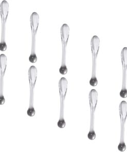 Healvian Lot de 10 Spatules en Abs pour Masque Facial et Crème, Cuillères Transparentes pour Appliquer Soin Visage, Outil Pratique pour Maquillage et Voyage