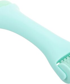 Masseur Facial à Double Tête Vert, Outil de Massage du Visage | Plastique et Silicone, Prise Ergonomique, Format Portable pour Voyage, Usage Manuel