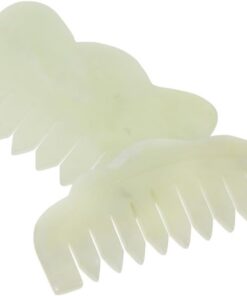 VALICLUD Peignes de Massage en Jade pour Massage du Cuir Chevelu Lot de 2 Portables Facile à Utiliser Finition Soignée et Design Élégant pour Soins Capillaires