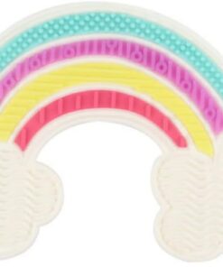 Healeved 1 Pc à récurer accessoire nettoyage pinceaux propre à la brosse scrubber de nettoyage en forme d'arc-en-ciel nettoyeur nettoyant silicone Gel de silice