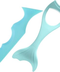 Aide à L’eyeliner en Silicone Bleu, Lot de 2, Outil de Maquillage des Yeux | Surface Lisse Réutilisable, pour Débutant et Professionnel, Usage Valentine et Noël