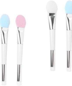 Healeved 6 Pièces brosse à masque brosse pour masque de boue outil de maquillage applicateur visage makeup kit make up kit outil de beauté pour les soins de la peau portative rayonne