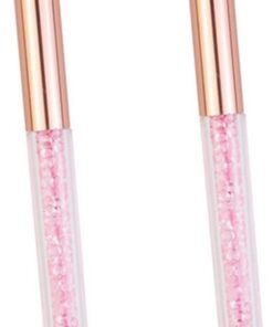 VICASKY 2pièces Pinceau à Paupières Rose Applicateur de Fard à Paupières Accessoire de Maquillage pour Yeux Pinceau Nettoyant Anti-points Noirs
