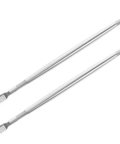Angoily Peigne Séparateur de Cils Outil de Rehaussement de Cils avec Peigne en Acier Inoxydable 2pcs Prévient Nœuds, Chauffage Uniforme pour Usage à Domicile
