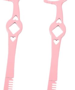 2pièces Pince à Acier Inoxydable Avec Peigne Outil Application Pour Extensions De Pratique Et Pour Maquillage