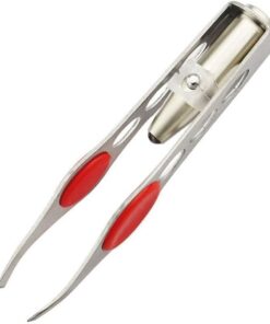 1 pince à épiler avec lumière LED pour épilation, outil de maquillage, pince à épiler, pince à cheveux, coupe-cils, outils à sourcils, tondeuse ronde, tondeuse incarnée pour pince à épiler, tweeze