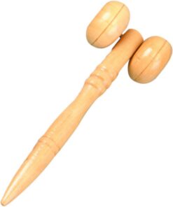 Masseur en Bois pour Visage et Corps Poignée Lisse, Outil de Massage Manuel pour Soulagement, Accessoire Naturel pour Femmes et Unisex