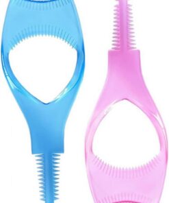 1 outil de maquillage 3 en 1 rose + 1 outil de maquillage bleu en plastique pour femmes et filles