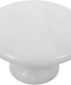 Angoily Outil de Massage Visage et Ventre en Pierre de Jade Blanche, Masseur Champignon Multifonction Chaud et Froid pour Soins Corporels et Relaxation