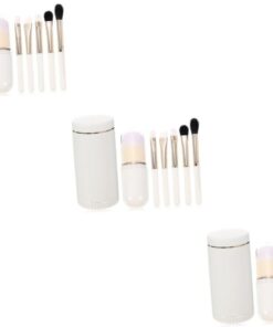 Healeved 3ensembles Set De Pinceaux De Maquillage Fibres Synthétiques Avec Miroir Kit De Portable Pour Et Voyage Outils De Maquillage