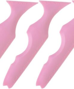 OUNONA Pochoirs à Sourcils en Silicone Rose 3pcs, Outil de Guide de Maquillage Facile à Nettoyer pour Tracer un Eye-liner, pour Maquillage des Yeux