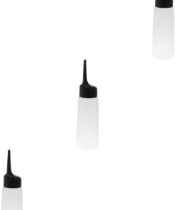 Housoutil 3pièces Bouteille Applicateur Vide Avec Embout Noir Et Échelle Pour Et Soins Capillaires Flacon Squeeze Pratique Pour Shampoing Après-shampoing Et Traitements