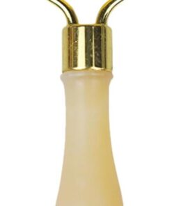 HEMOTON Rouleau de massage des yeux en jade jaune, outil facial léger et portable, idéal pour routine de soins à domicile