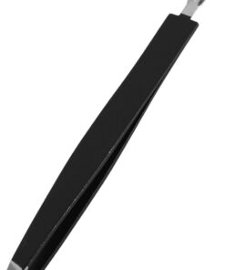 Healvian Pince à Épiler pour Sourcils et Faux Cils Acier Inoxydable Outil de Maquillage Pratique et Ergonomique pour Façonnage des Sourcils et Application de Cils Noir