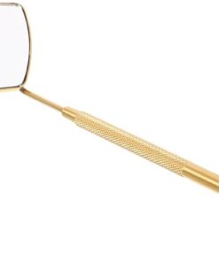 Ciieeo Miroir à Cils Portable en Acier Inoxydable et Verre, Forme Éventail Ergonomique, Outil Indispensable pour Salon de Beauté et Pose D’Extensions de Cils