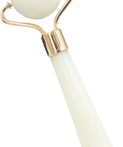 ULTECHNOVO Outil de Soin Peau Couleur Aléatoire Léger et Facile à Tenir Rouleau de Massage Facial en Pierre de Jade Blanc pour massage Visage