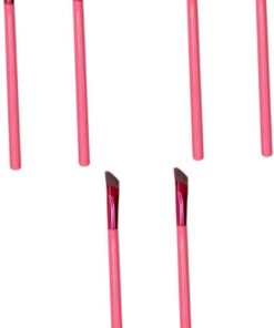 Healeved 6 Pièces brosse à sourcils perles de cheveux argentées pinceau biseauté makeup make up fournitures de maquillage pour femmes outils cosmétiques carré pinceau de maquillage peigne