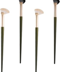 VICASKY 4 Pièces Pinceau à Paupières Biseauté Pour Modeler Le Nez Et Yeux Multifonctionnel Avec Poils Synthétiques Pour Maquillage Rapide Et Précis
