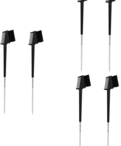 Healeved 6pièces Brosse à Sourcils Et Outil Pratique De Maquillage Noir Accessoire Portable Pour Salon Et Maison