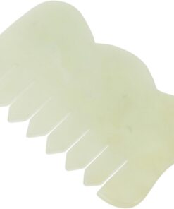 ULTECHNOVO Peigne de Massage Prise Facile en Jade Vert pour Cuir Chevelu et Circulation Sanguine Stimulée, Outil de Grattage Élégant pour Soins Capillaires et Détente