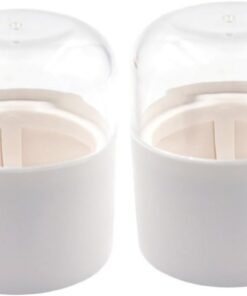 VALICLUD Porte-œufs De Beauté Double Lot 2 Pièces Taille Compacte Pour Sèche-éponge Maquillage Ventilé Voyage Accessoire Blanc