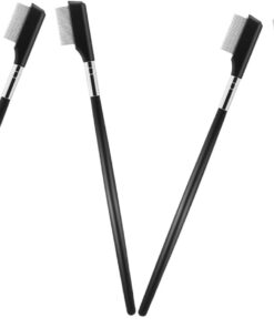 Peigne à Cils Séparateur en Acier Inoxydable Noir, Lot de 4 | Brosse à Mascara en Métal, Outil de Maquillage des Yeux, Finition Stable et Précise, Effet
