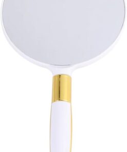Healeved Miroir De Maquillage Rond Élégant avec Poignée Miroir De Poche pour Femmes Accessoires De Maquillage