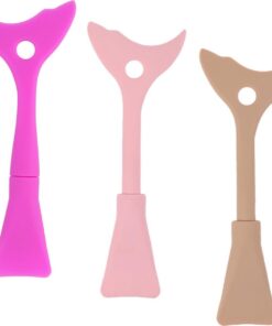 Angoily 3 Pièces Outil Applicateur de Maquillage en Silicone pour Cils, Bouclier Détachable, Aide à L'application D'eyeliner et D'ombre à Paupières pour Maquillage des Yeux