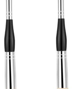 VICASKY 2 Pièces Pinceau Maquillage Double Embout Blush Fond de Teint Brosse Cosmétiques Doux Usage Quotidien Professionnel