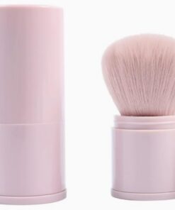 Grand pinceau à blush, pinceau de maquillage doux pour application de blush, outil de beauté cosmétique portable pour le maquillage quotidien (rose)