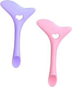VICASKY 2 Pièces Outils de Maquillage Réutilisables pour Eyeliner Silicone Applicateurs Pratiques pour Maquillage des Yeux Facile et Rose
