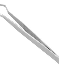 ULTECHNOVO Pince à Épiler pour Extension pour Cils Individuels en Métal Argenté Force de Serrage Optimale et Design de O, Accessoire Professionnel et Séparation Précise des Cils