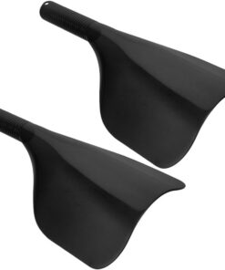 Housoutil Bouclier Protecteur de Laque Poignée en Plastique Noir 2pcs Protection Visage et Yeux Éclaboussures de Teinture pour Cheveux Soin Capillaire à Domicile