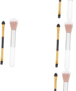 Healeved 8pièces Pinceau Double Tête Pour Maquillage Outil De Blending Ergonomique Pour Fards à Paupières Et Highlighter Pour Débutants Et De Maquillage