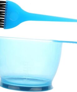 Healeved Kit de Coloration Capillaire Professionnel Lavables 5 Pièces Pinceau et Brosse en Nylon et Plastique Bol Gradué pour Usage à Domicile pour Soins Capillaires