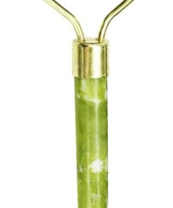 Ciieeo Rouleau de Jade Vert Léger pour Massage Visage Anti-âge, Outil de Massage pour Soins Peau, pour Raffermir et Tonifier le Visage