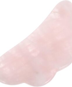 Ciieeo Outil de Massage Gua Sha Visage et Corps Planche à Gratter en Cristal Rose 4.06X1.77 Pouces pour Massage Spa Cou Épaules et Pieds
