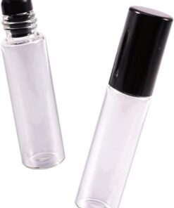 Flacons Roll-on D'huiles Essentielles 5ml en Verre et Métal, 10 Pièces | Bouteille Parfum Rechargeable, Petite Bouteille de Voyage, Outil D'ouverture Inclus