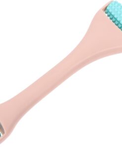 Angoily Outil de Massage Facial en Silicone et Abs Bleu, Rouleau Unique Facile à Transporter pour Soulagement des Douleurs et Soin Anti-âge des Yeux
