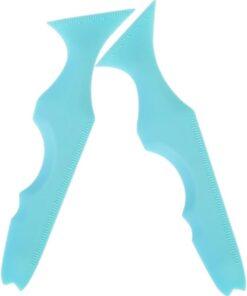 Healeved 2pièces Pochoirs Multifonctionnels pour Eyeliner et Maquillage des Yeux Lot de Silicone Outil de Maquillage pour Sourcils et Fards à Paupières