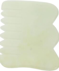 VALICLUD Peigne de Massage en Jade Naturel Peigne de Massage du Cuir Chevelu Masseur Facial Portable Gua Sha Accessoire Beauté Soin Capillaire