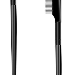 HEMOTON Séparateur de Sourcils et Peigne à Cils à Dents Serrées en Acier Inoxydable Lot de 2 Noir pour Définir le Regard
