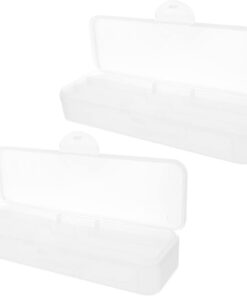 VICASKY 2 Pièces Boîte à Outils à Ongles Organisateur de Rangement pour Salon de Manucure Pratique et Durable pour Art des Ongles
