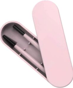 YARNOW Brosse à Cils Multifonctionnelle en Silicone Pinceau à Sourcils, Set Portable en Plastique Abs Boîte de Rangement pour Usage Quotidien la Maison
