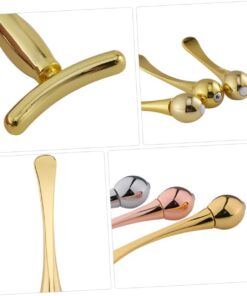 Healeved Masseur Oculaire 1 Set en Alliage de Zinc, Barre D’essence à Surface Lisse, Compact, pour Soin du Contour des Yeux | Double Extrémité, Toucher Délicat, Format Portable, Soin Visage Féminin, Outil Beauté pour Routine Quotidienne