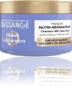 DESSANGE Masque Nutri-Réparateur Blond Californien Cheveux Blonds 280ml | Acide lactique & miel de manuka, Réduit risque de casse, Nourrit & répare en profondeur, Apporte brillance & souplesse