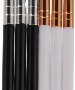 HEMOTON 6 Pièces Brosses à Cils et Sourcils Double Usage, Tête Fine Spirale, Noir et Blanc, Outils de Maquillage Portables en Plastique et Nylon pour Voyage et Maquillage