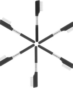 STOBAZA 6 pièces Peigne à Cils Métal Outil de Séparation et Coiffage des Cils et Sourcils Peigne Fin Acier pour Élimination des Grumeaux de Mascara Usage Réutilisable et Nettoyable